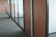 Porte pleine imposte filante