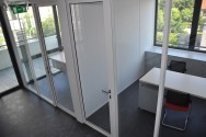 Porte vitrée type cadre aluminium